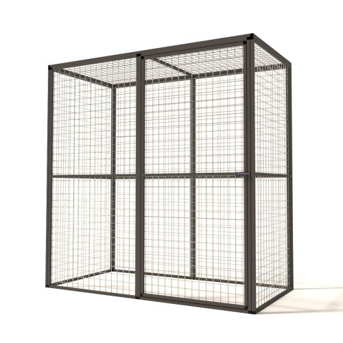 Glorenza Lilly | Vogel-/Hühner-/Kaninchen-/Katzengehege | Anthrazit | 178x86x176 cm | Gitter 19x19x1,5mm