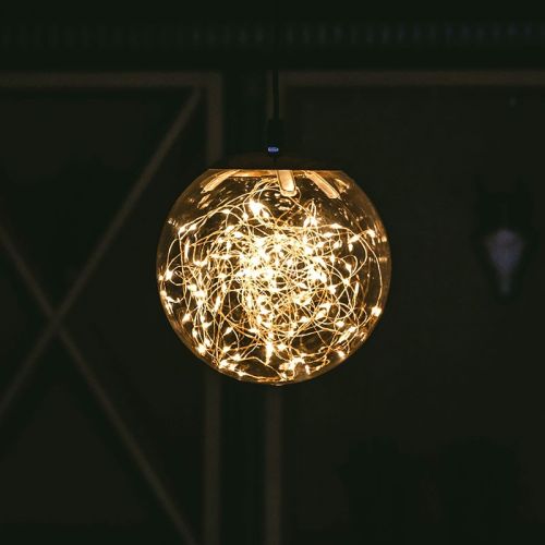 Sphère lumineuse de jardin extérieure fumée | 125 LED | Blanc extra chaud