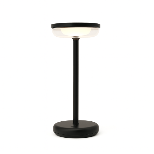 Lampe de table solaire ZOLUNA Bobbie | Noire | 11 x 11 x 26,6 cm