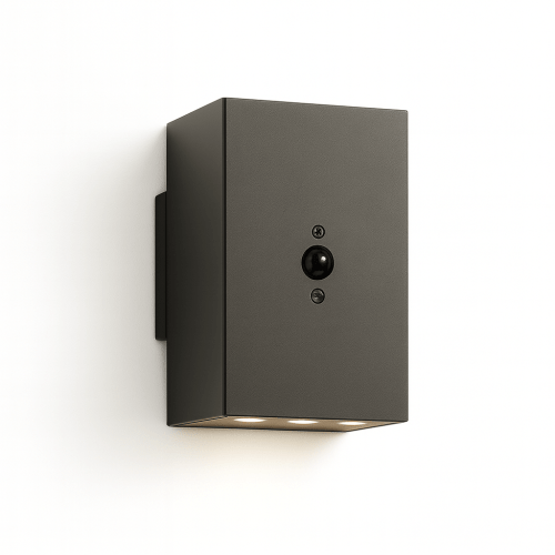 Applique solaire murale ZOLUNA Willem | Carrée | Noire | 9 x 9 x 15 cm