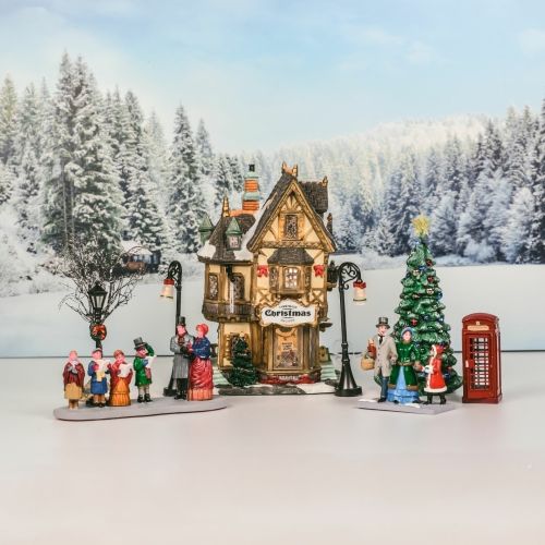 Ensemble LEMAX Boutique de sapins de Noël | avec adaptateur 4,5 V