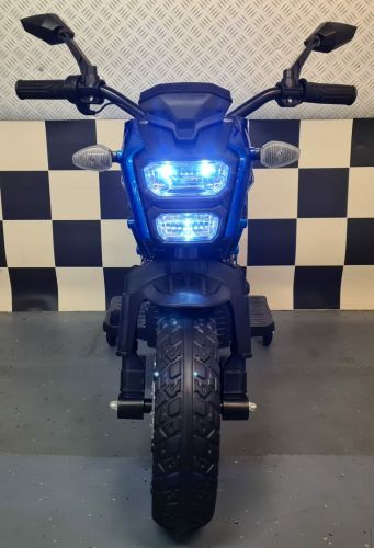 Moto enfant Grom Superbike 12 volts bleu métallisé