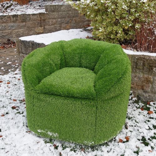 AniPlants | Fauteuil « Mobel » sculpté dans l'herbe, avec accoudoirs | 75 cm