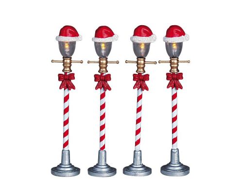 Lampadaire LEMAX en forme de chapeau de Père Noël | Lot de 4