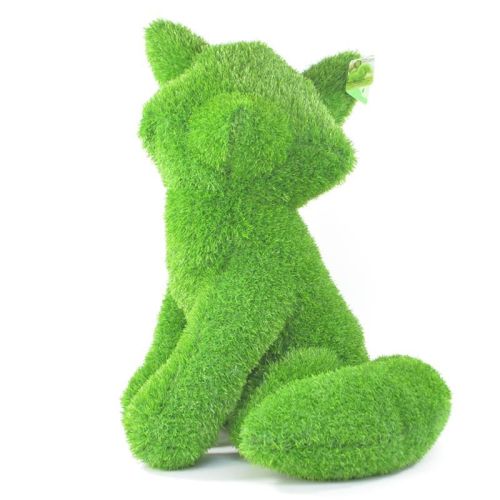 AniPlants | Figurine en herbe « Renard » assis | 65 cm