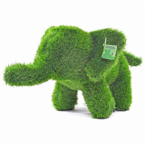 AniPlants | Figurine en herbe « Éléphant » debout | 50 cm
