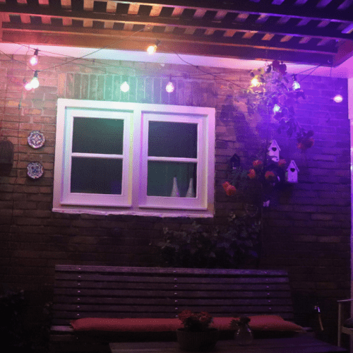 Guirlande lumineuse de fête, lot de 10 | Multifilaments | 6 x 7 cm | Câble d'alimentation de 10 m + 3 m | Noir | Connectable | Collection Anna