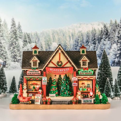 Salon d'artisanat LEMAX Winterfest | avec adaptateur 4,5 V
