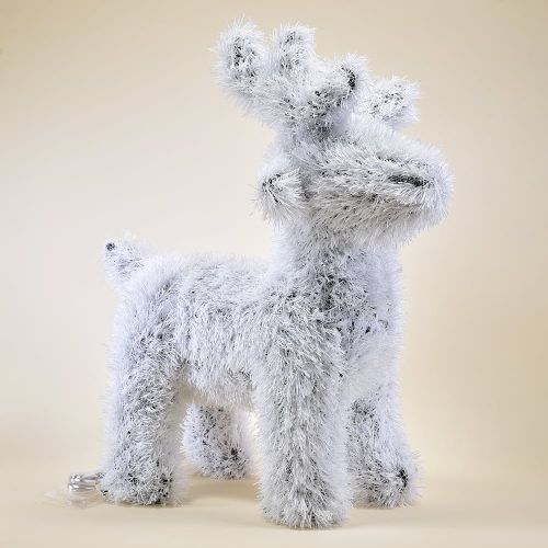 AniPlants | Figurine en herbe « Élan/Renne blanc » debout | 45 cm