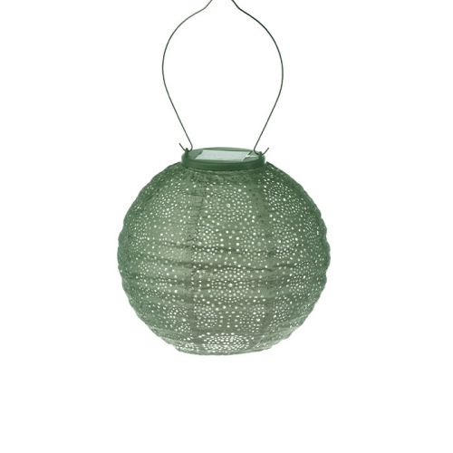 Lanterne solaire ronde LUMIZ | Occulte | Vert clair | Ø20 cm
