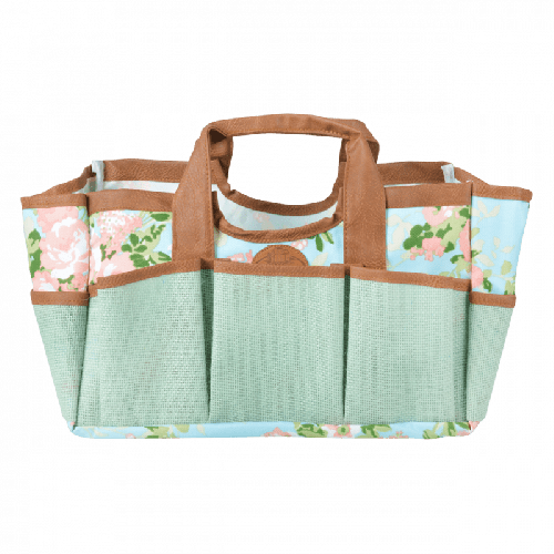 Esschert Design | Sac à outils de jardin | Motif rose | 34 x 21 x 17 cm