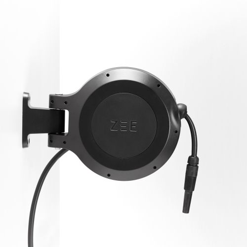 ZEE® | Tuyau d'arrosage Mirtoon avec support mural | Noir | 10 m