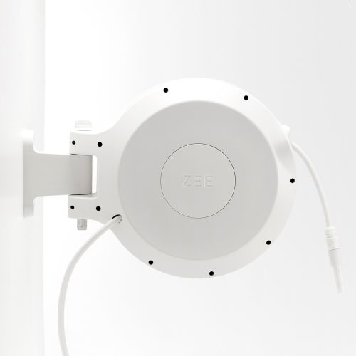 ZEE® | Tuyau d'arrosage Mirtoon avec support mural | Blanc | 30 m