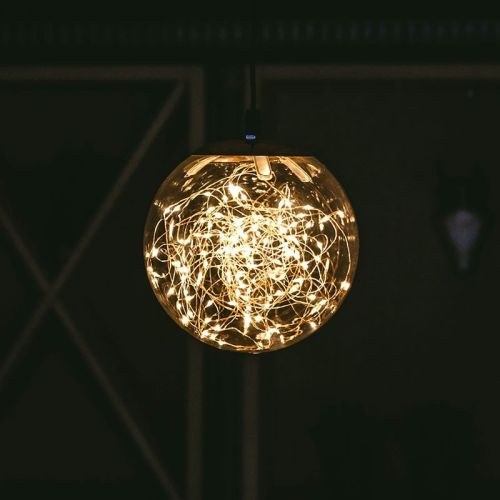 Sphère lumineuse de jardin extérieure fumée | Blanc extra chaud
