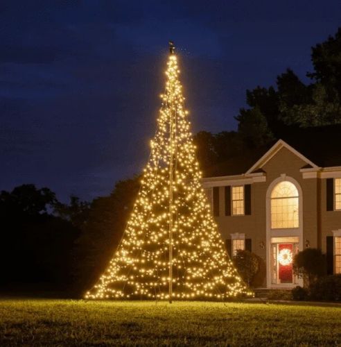 Sapin de Noël Fairybell | 600 cm | 1200 LED | Blanc chaud scintillant