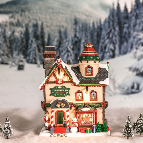 Grenier à fournitures de Noël LEMAX | avec adaptateur 4,5 V