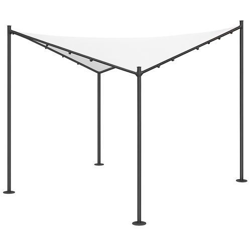 Toiture blanche de remplacement pour tonnelle 4x4m | Compatible avec les tonnelles 4x4