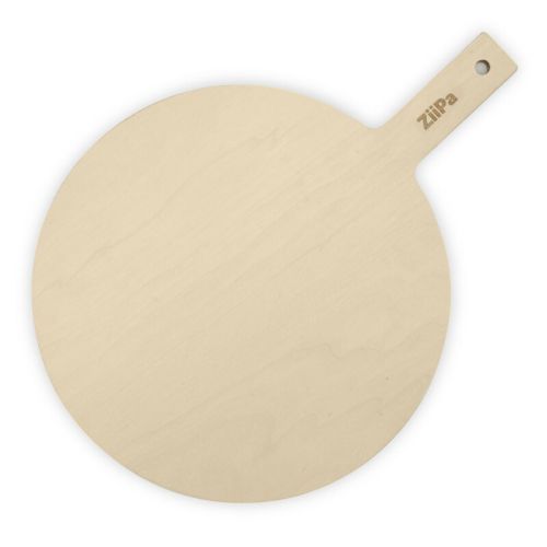 Planches à pizza rondes en bois ZiiPa | 2 pièces | 12,0 x 28,5 x 0,8 cm