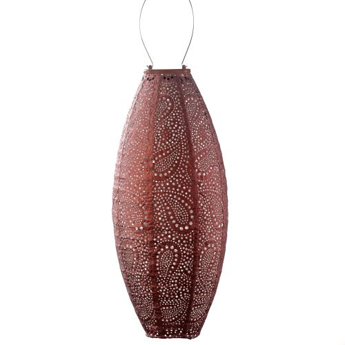 Lanterne solaire ovale allongée LUMIZ | Motif cachemire | Cuivre | Ø 20 cm