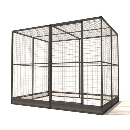 Glorenza Noa | Katzen-/Vogel-/Hühner-/Kaninchengehege | Anthrazit | 193x176x242 cm | Gitter 50x50x3mm