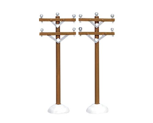 Poteaux téléphoniques LEMAX | Lot de 2