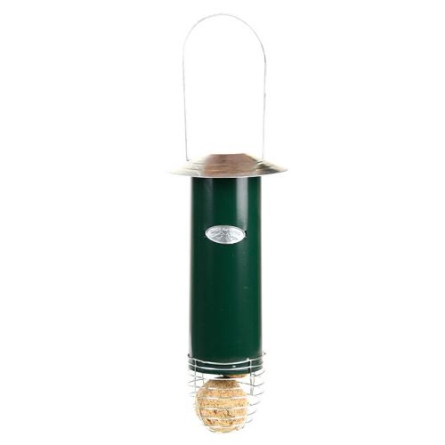 Esschert Design | Distributeur de boules de suif | Zinc | Vert | Ø13 x H 29 cm