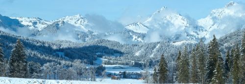 My Village | Hintergrund doppelseitig Berglandschaft Spooky