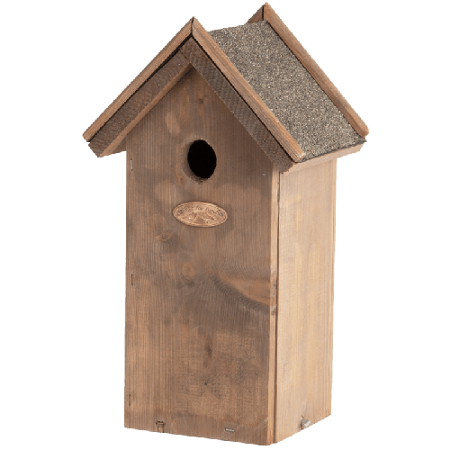 Esschert Design | Nichoir pour mésange charbonnière avec toit en bitume | Bois | 19 x 14 x 32 cm