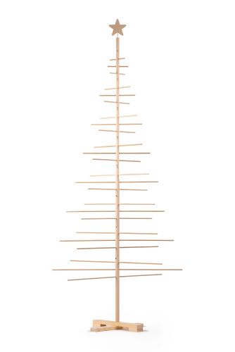 Sapin de Noël en bois XL | H 240 cm × Ø 100 cm | Naturel