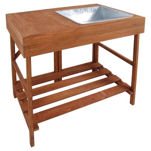 Esschert Design | Table de plantation | Bois | Marron | 89 x 79 x 58 cm