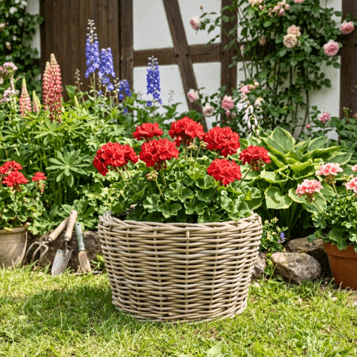 Pot de rangement en rotin gris Ø 54 | Hauteur 34 cm