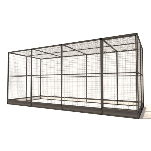 Glorenza Noa | Katzen-/Vogel-/Hühner-/Kaninchengehege | Anthrazit | 193x176x449 cm | Gitter 50x50x3mm