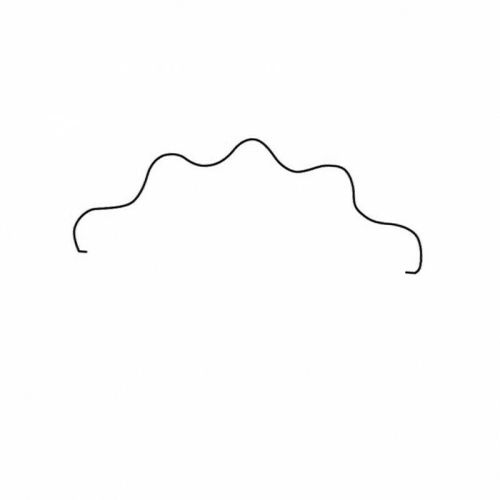 Anneau de support pour plantes | Forme semi-circulaire et ondulée | 54 cm | Paon