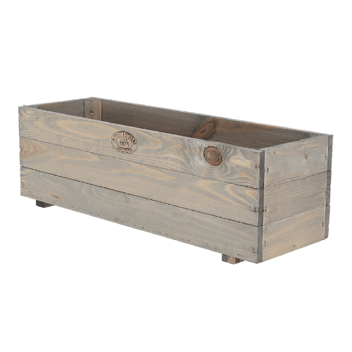 Esschert Design | Jardinière | Bois | Gris | 59 x 20 x 19 cm