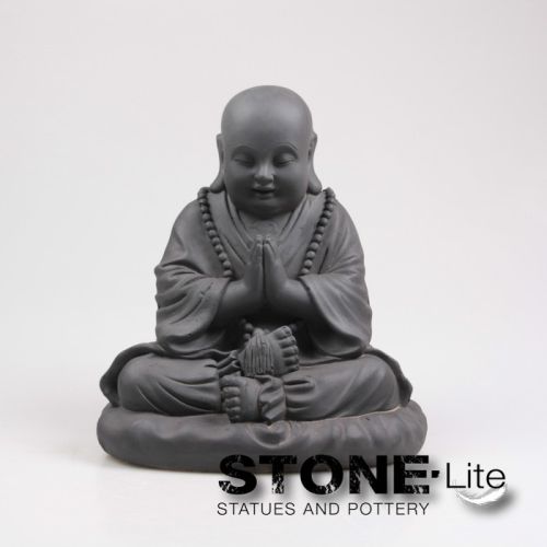 Bouddha au gros ventre | Gris | 51 x 53 cm