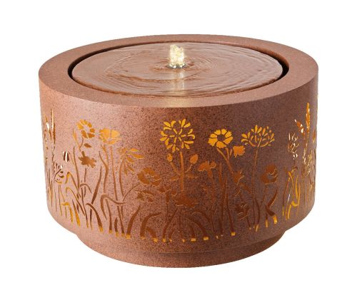 Kaemingk | Fontaine transformable en acier galvanisé pour usage extérieur | Ø50x30 cm