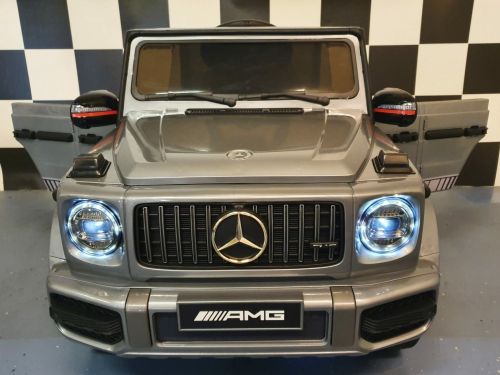Voiture miniature Mercedes G63 12 volts gris métallisé pour 1 personne