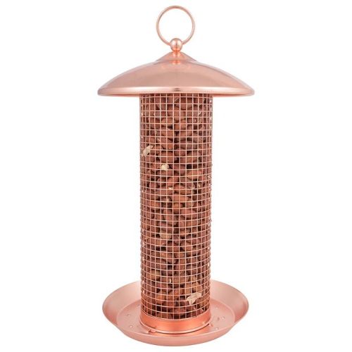 Esschert Design | Mangeoire à noix pour oiseaux | Cuivre | Ø16 x H 30 cm