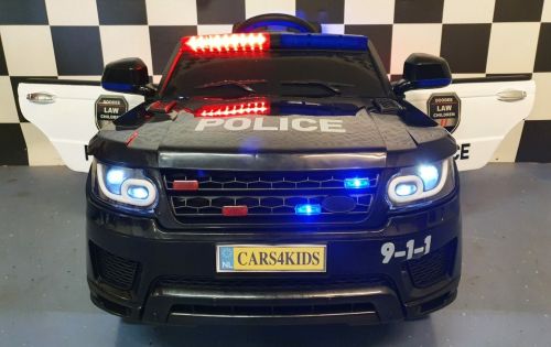 Voiture de police électrique Jeep pour enfants 12V 2.4G RC