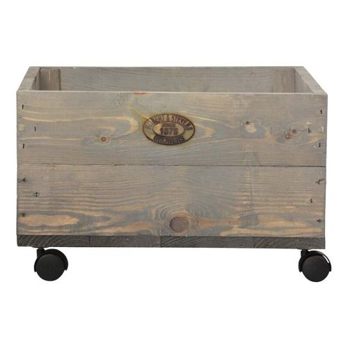 Esschert Design | Jardinière sur roulettes | Bois | S | 39 x 36 x 25 cm