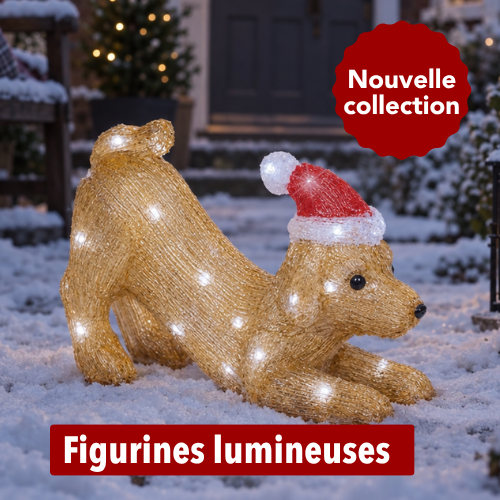 Figurines lumineuses: Figurines de Noël lumineuses pour l'extérieur dans un jardin – figurines lumineuses