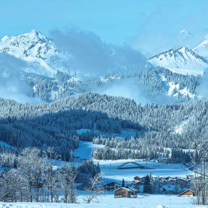 Hintergrund Tuch Berglandschaft
